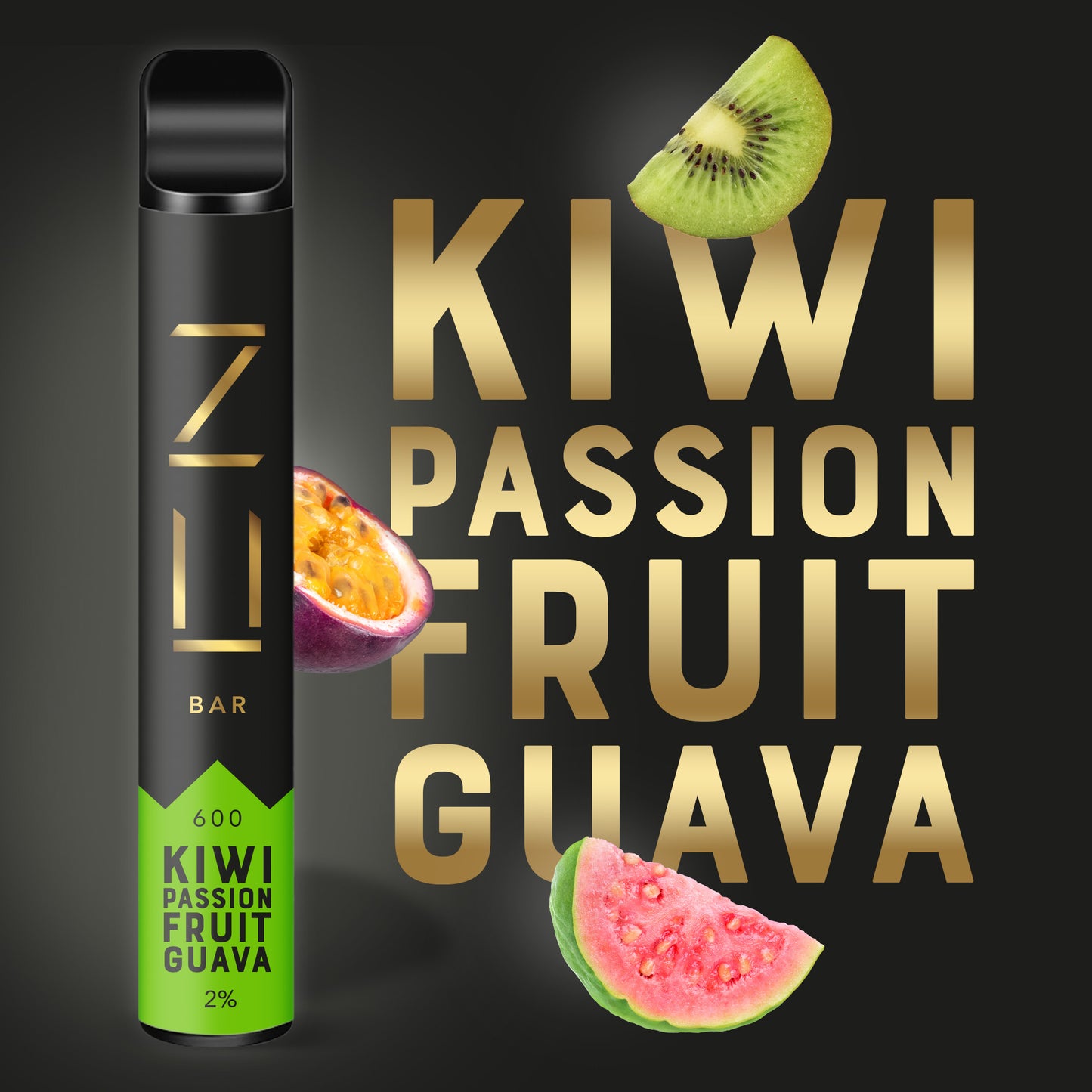 ZU Bar Kiwi Passion Fruit Guava Disposable Pod