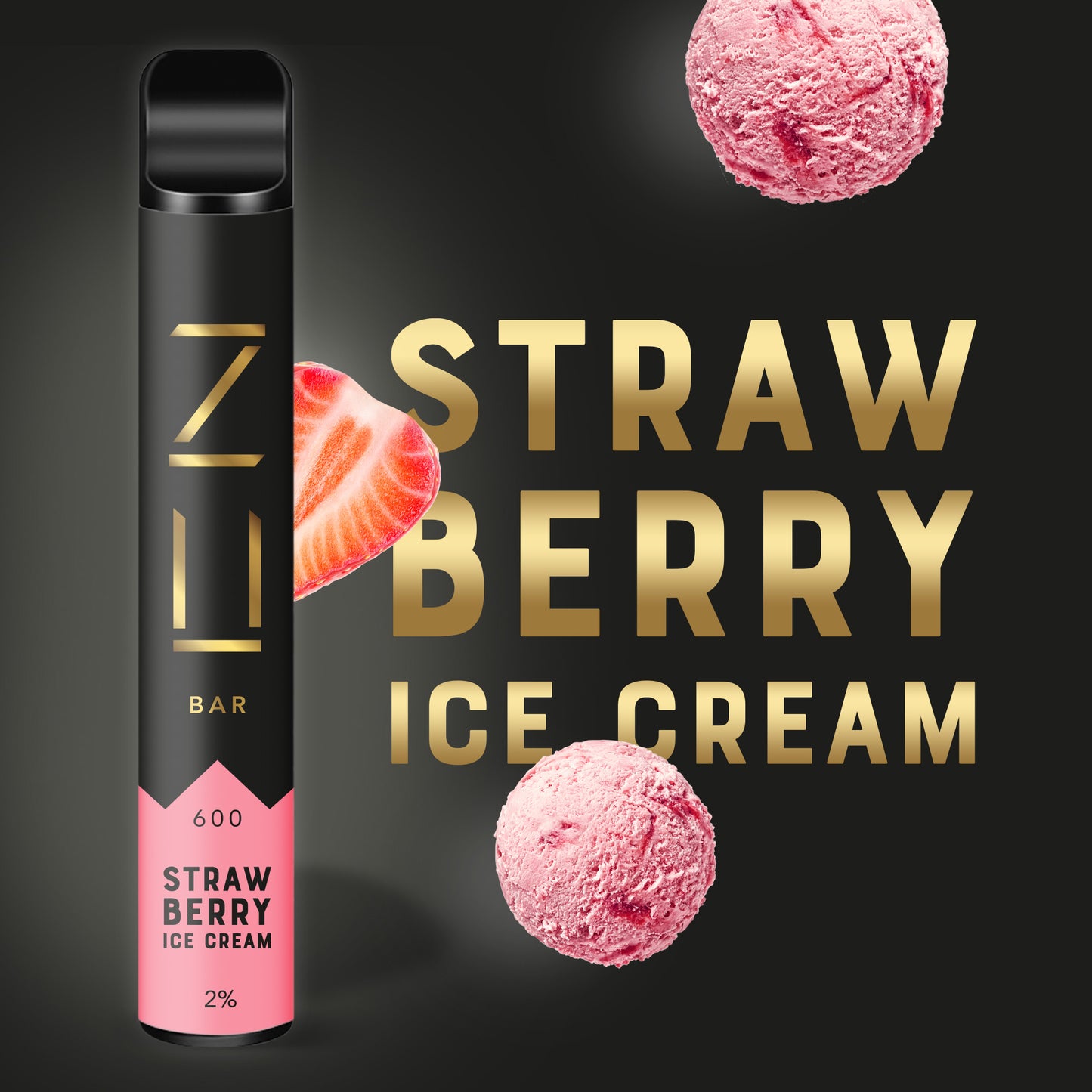 ZU Bar Strawberry Ice Cream Disposable Pod